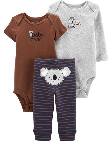 Carter\'s Set 3 piese Koala, pantaloni și două body-uri