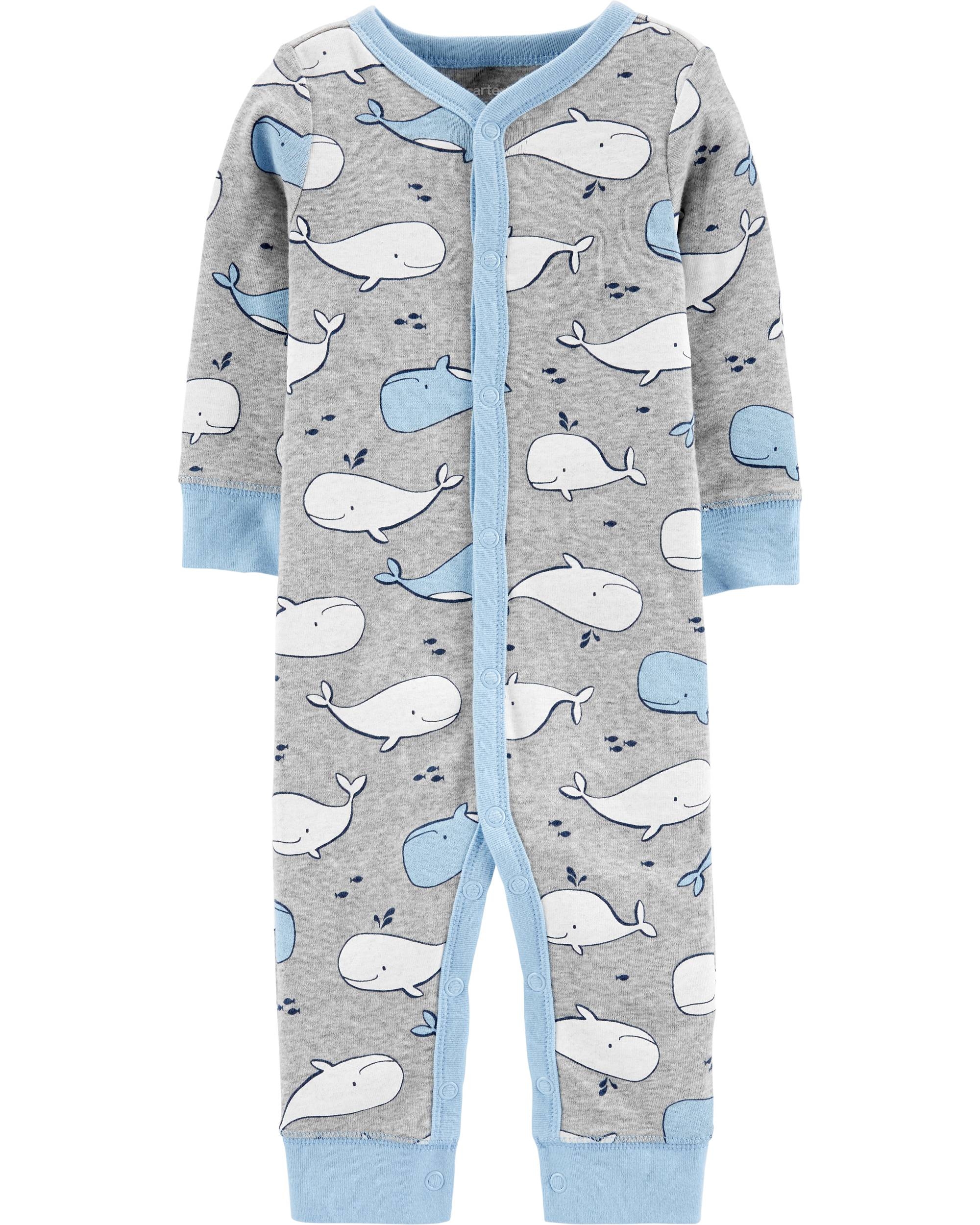 Carter’s Pijama gri cu Balene imagine