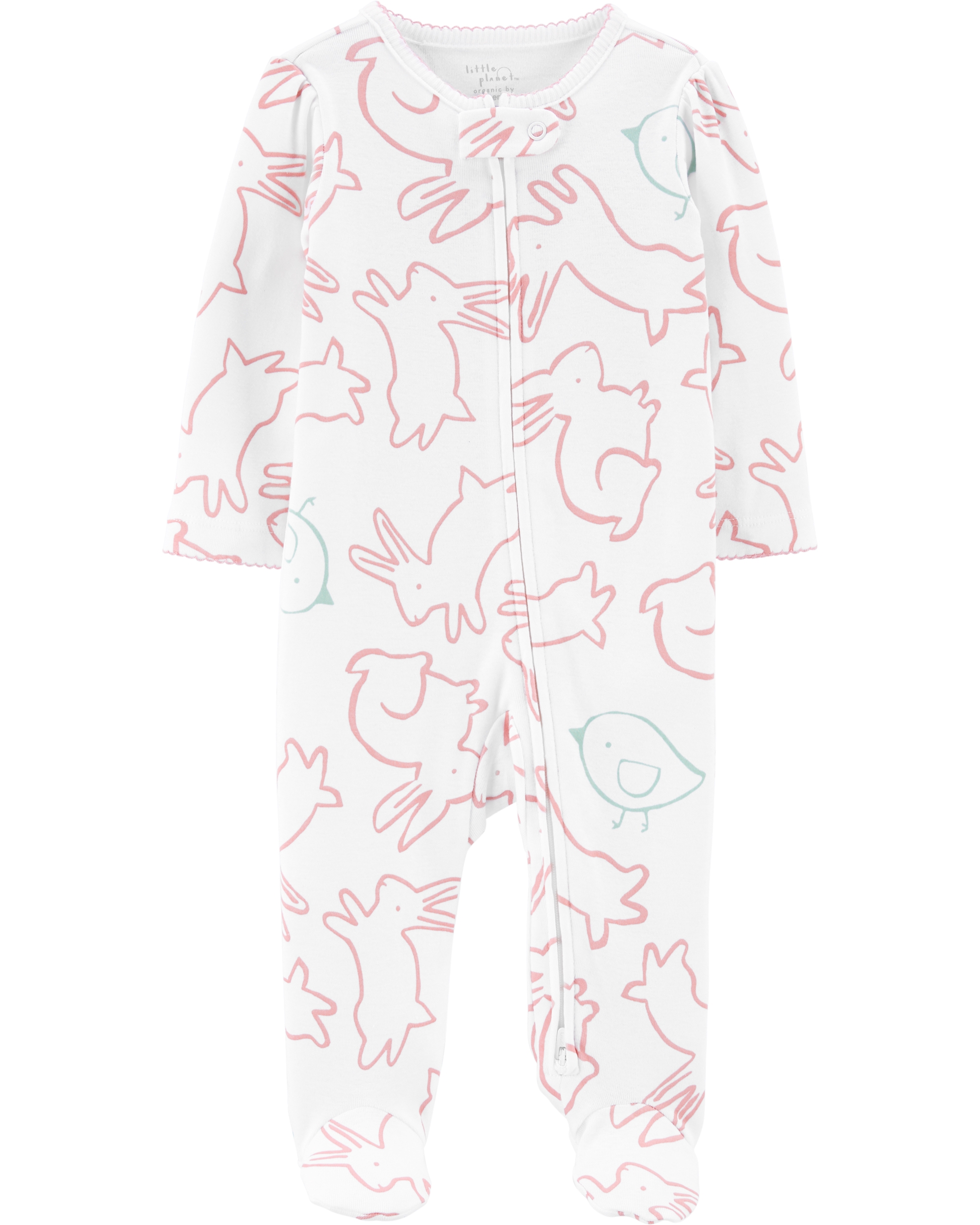 Carter’s Pijama cu fermoar reversibil Iepurasi 100% Bumbac Organic