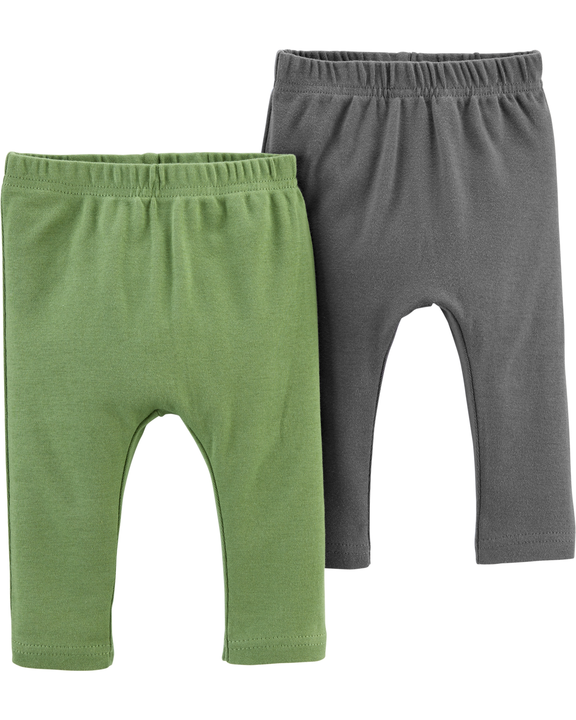 Carter\'s Set 2 piese pantaloni verde/gri 100% Bumbac Organic