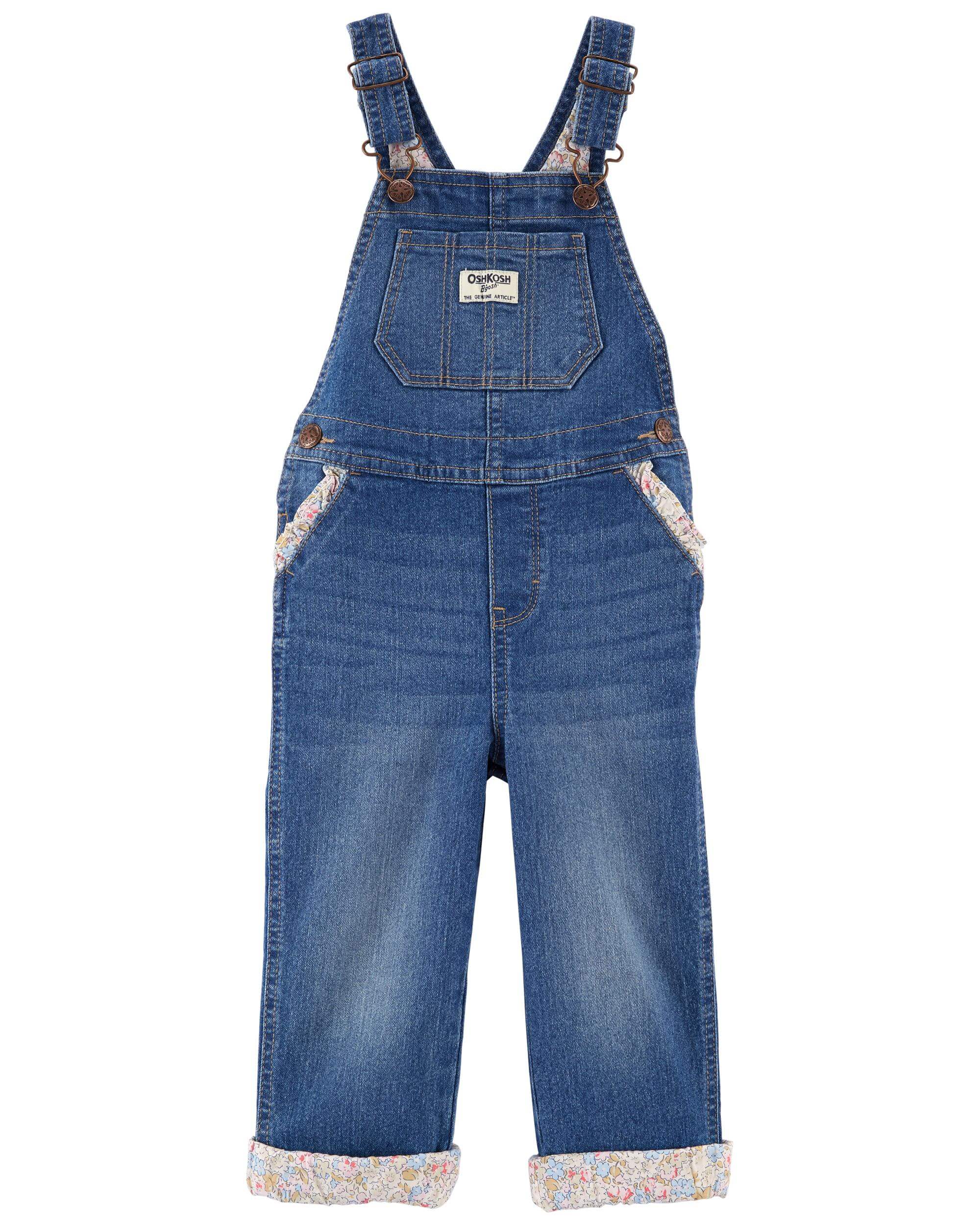 OshKosh Salopeta denim cu volanase