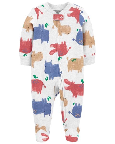 Carter’s Pijama cu fermoar reversibil Hipopotam Carter's imagine 2022