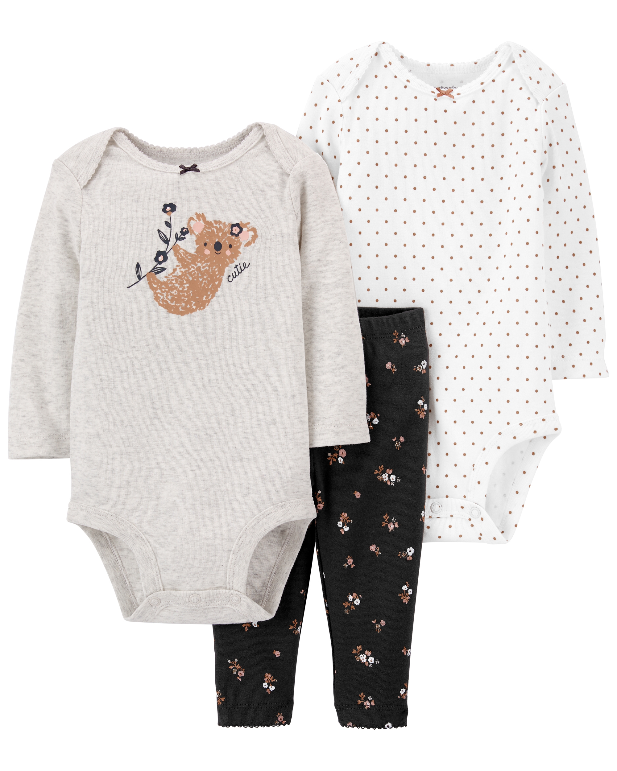 Carter\'s Set 3 piese pantaloni si 2 body Koala