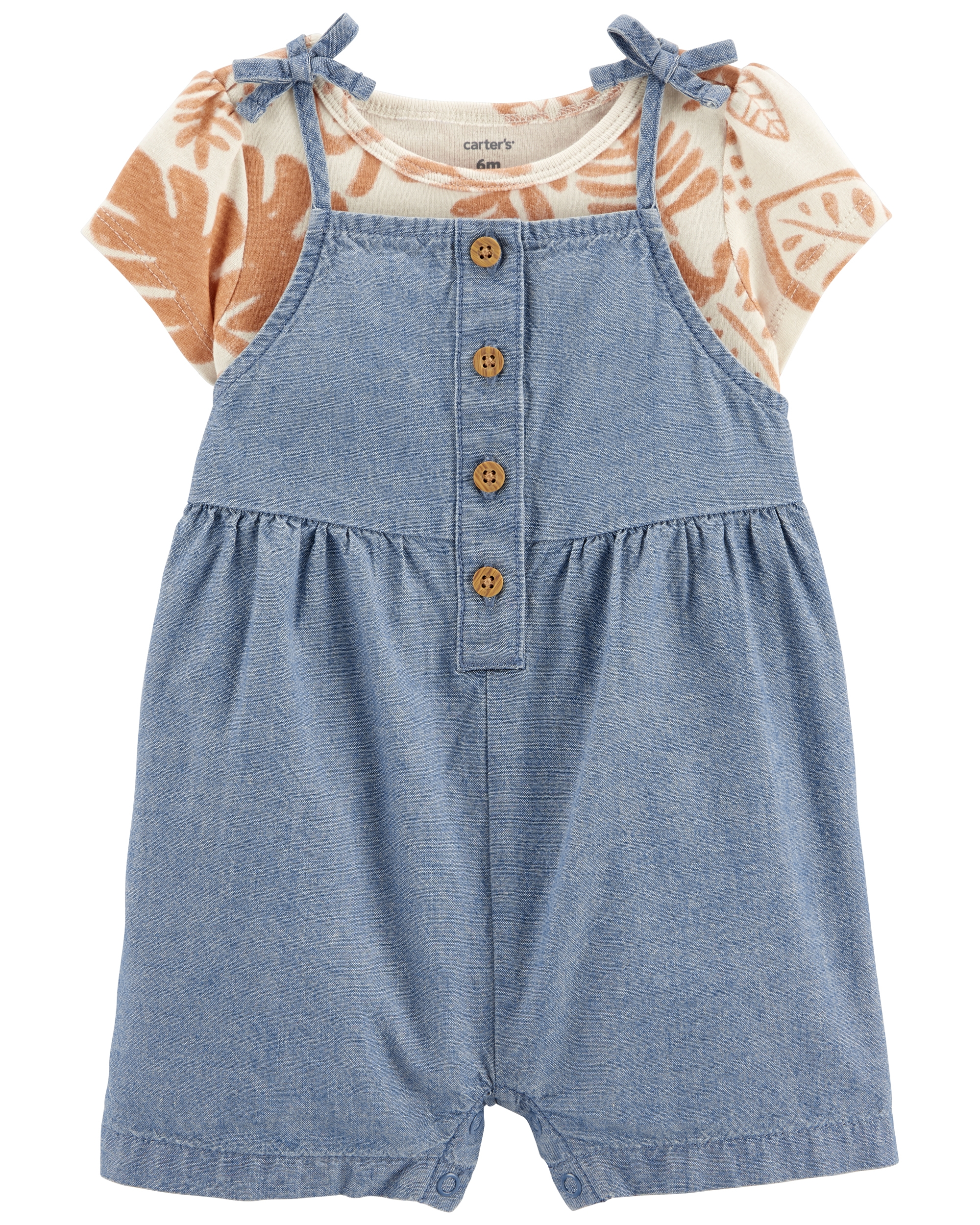 Set 2 Piese Tricou Si Salopeta Tropical