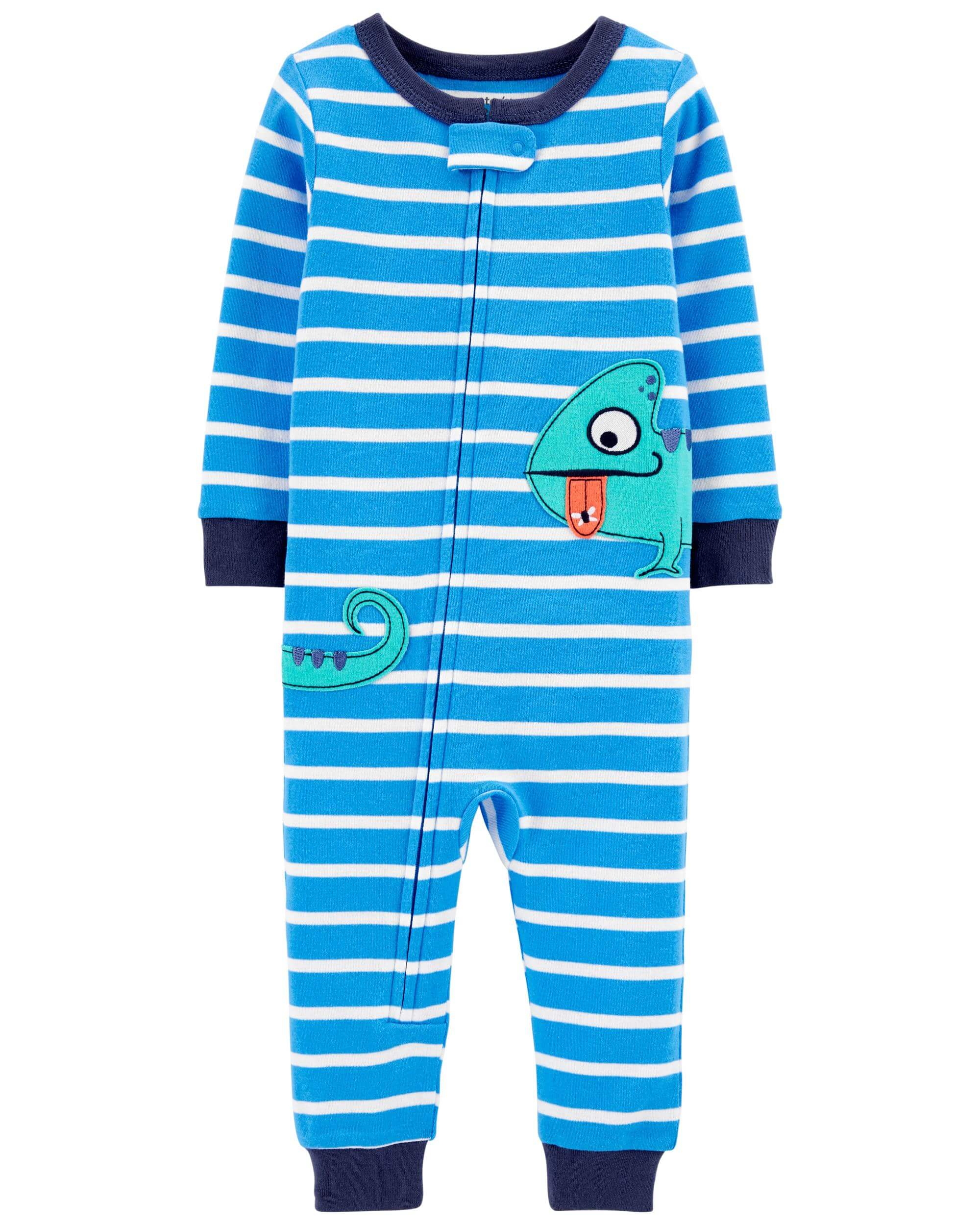 Carter\'s Pijama albastra cu fermoar Iguana