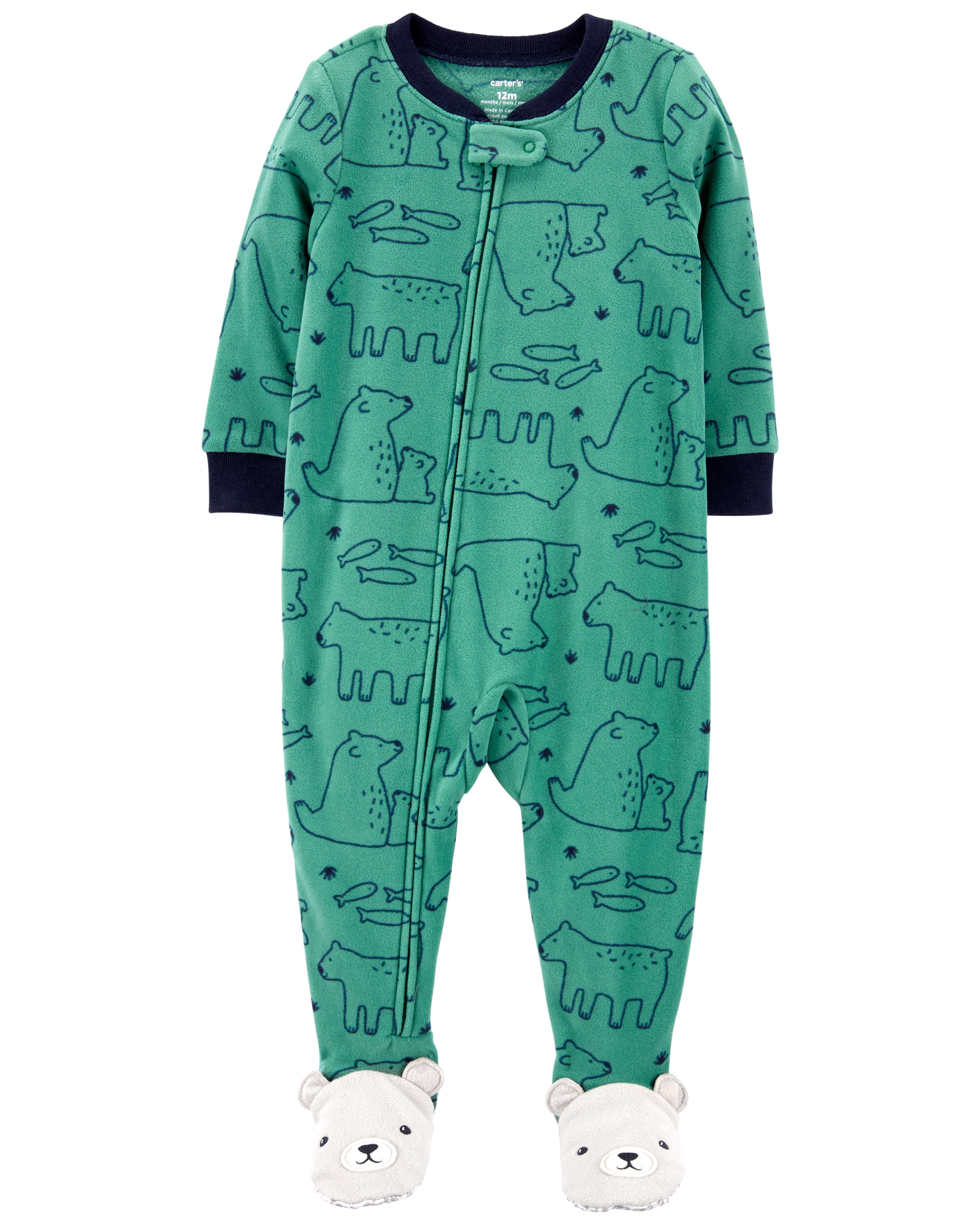 Carter’s Pijama fleece Urs Carter's imagine 2022