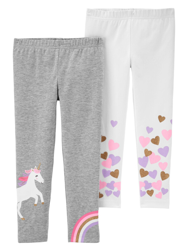 Carter’s Set 2 piese pantaloni Unicorn și Inimioare