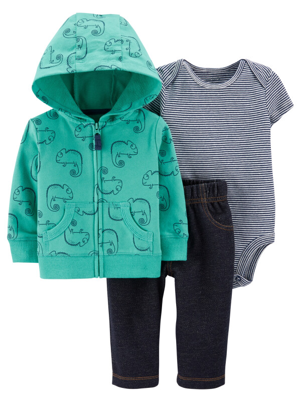 Carter’s Set 3 piese hanorac, pantaloni si body Cameleon