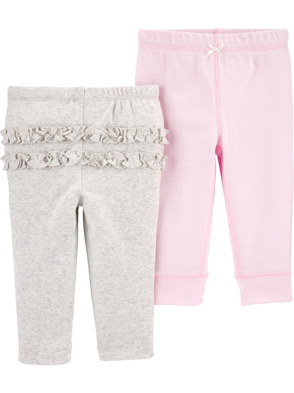 Carter's Set 2 Piese pantaloni lungi cu volanase gri/roz