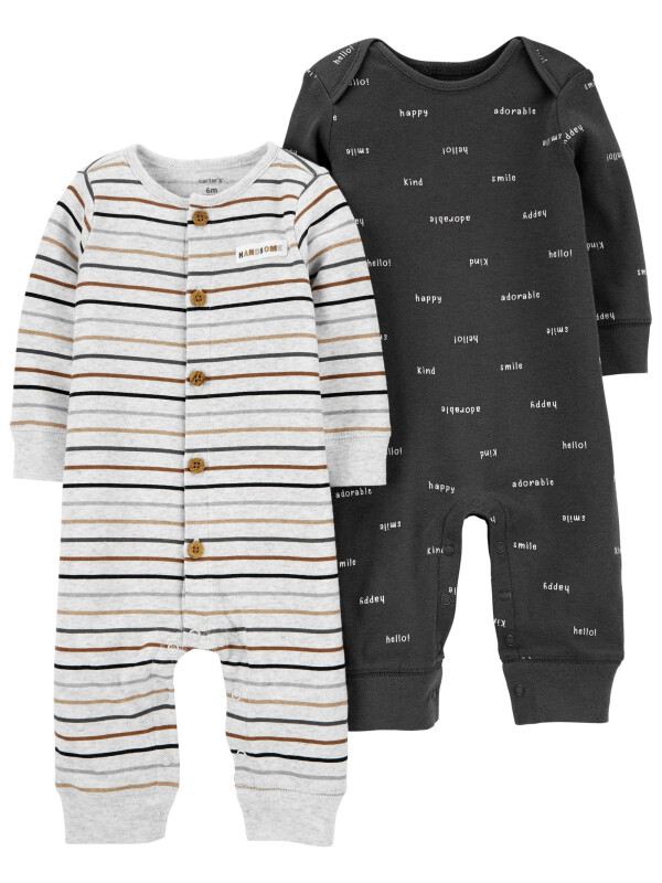 Carter's Set 2 piese pijamale bebe cu nasturi