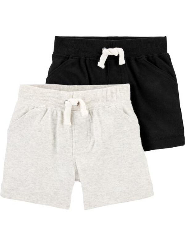 Carter's Set 2 piese pantaloni scurti negru/gri