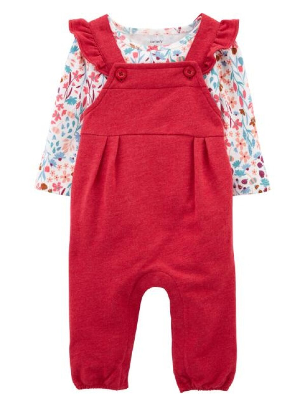 Carter's Set 2 piese bluza si salopeta Flori
