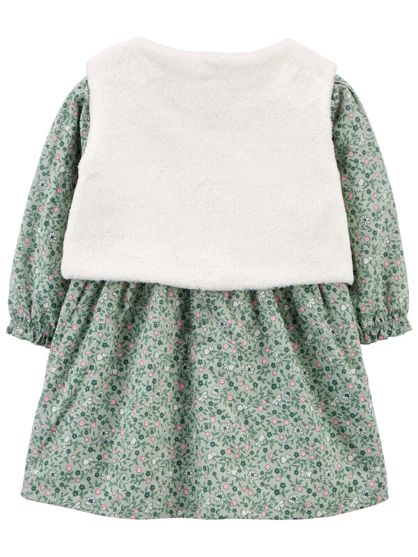 Carter's Set 3 piese rochita vesta si ciorapei Flori 