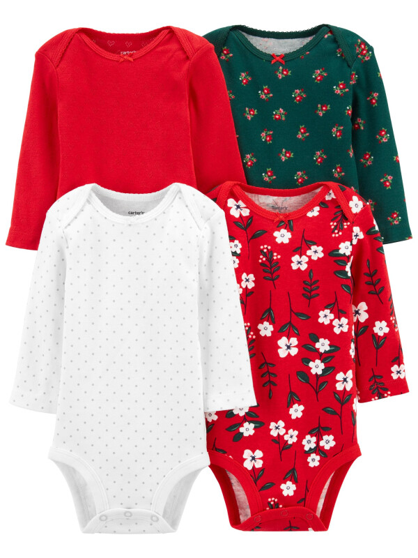 Carter's Set 4 piese bebe body Flori