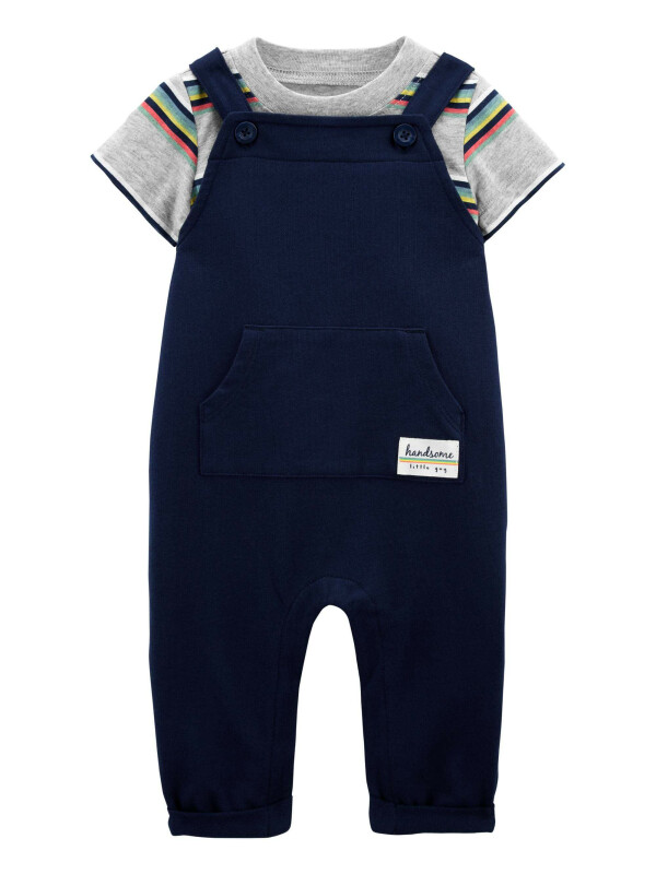 Carter’s Set 2 piese tricou cu dungi si salopeta