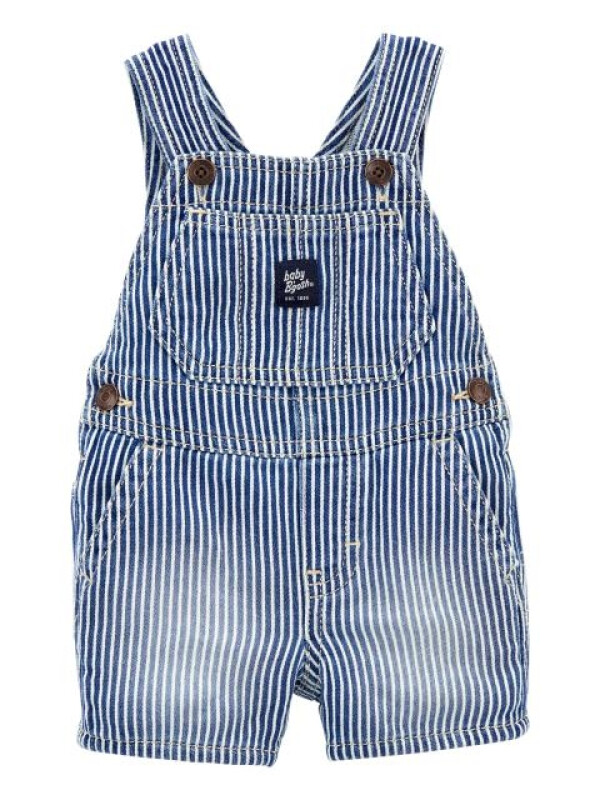 OshKosh Salopeta scurta denim cu dungi 