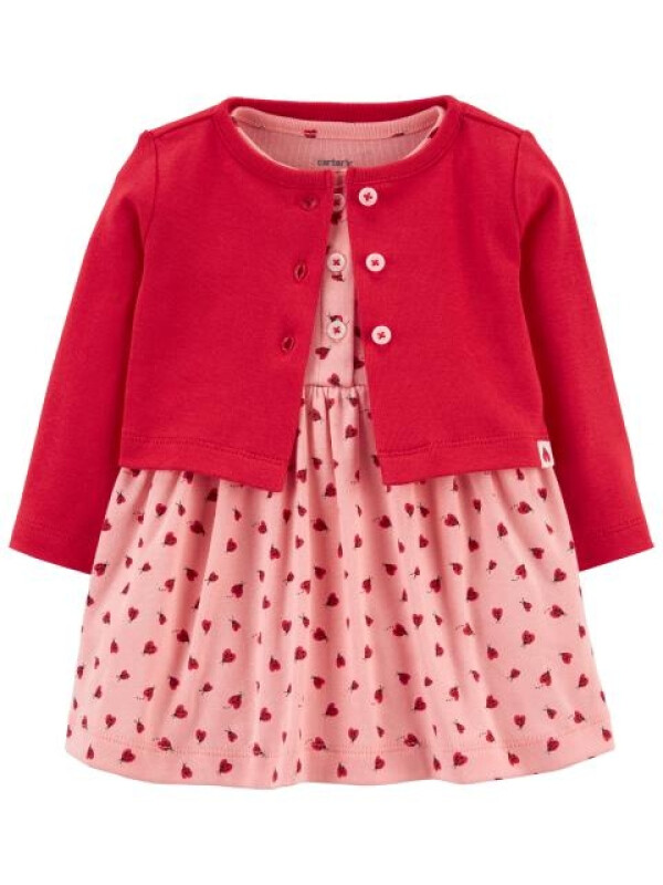 Carter's Set 2 piese rochita si cardigan Buburuza 