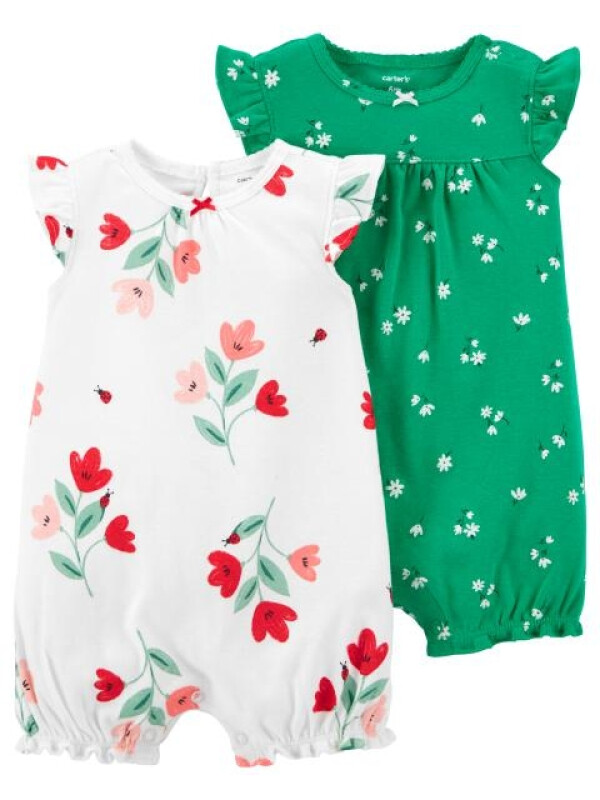 Carter's Set 2 piese salopete de vara Flori 