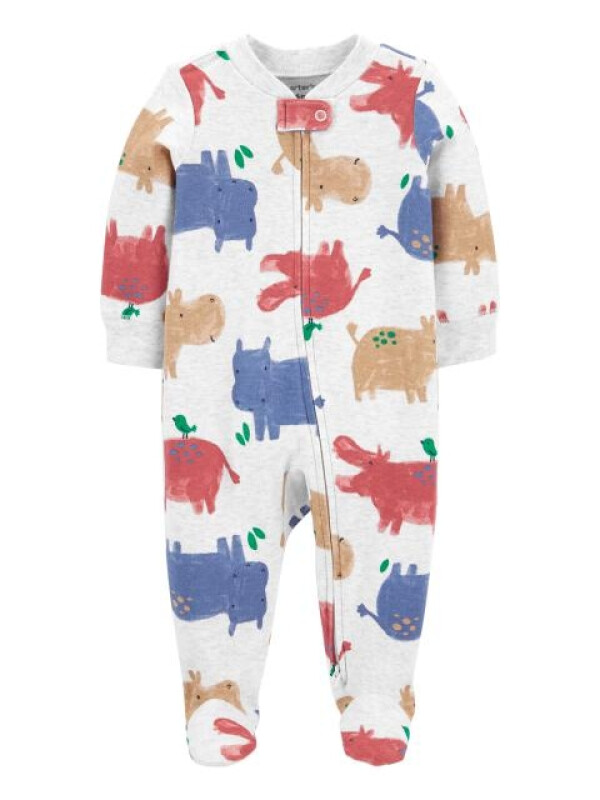 Carter's Pijama cu fermoar reversibil Hipopotam