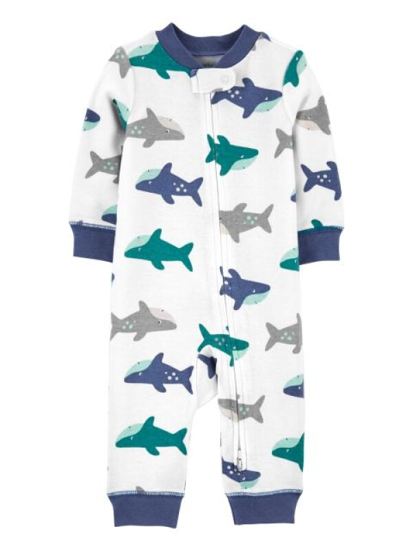 Carter's Pijama cu fermoar reversibil Rechin 