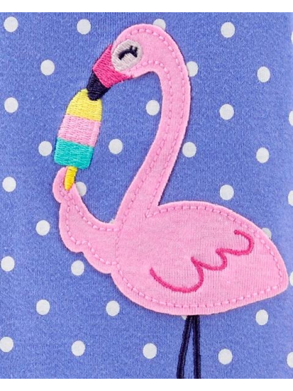 Carter's Pijama cu fermoar Flamingo