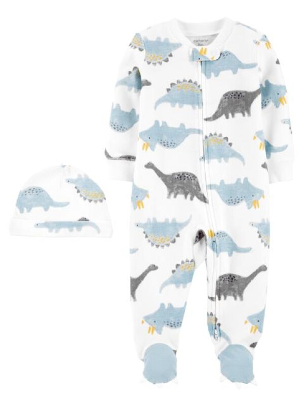 Carter's Set 2 piese pijama si caciulita Dinozauri 
