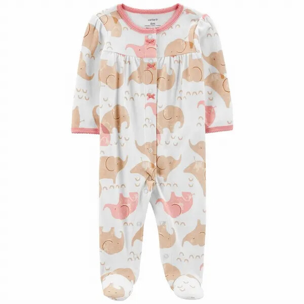 Pijama pastel cu elefantei