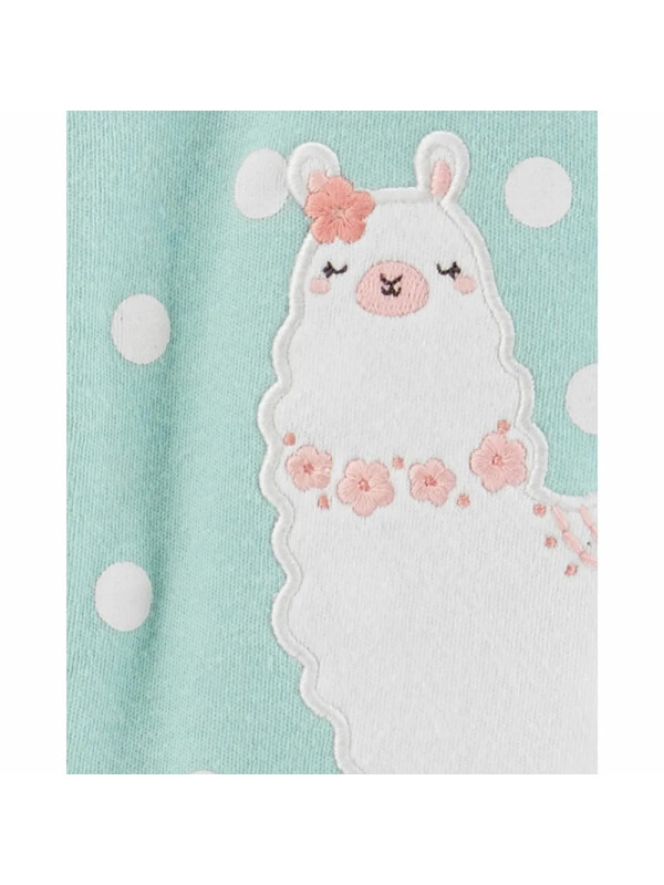 Pijama verde cu buline