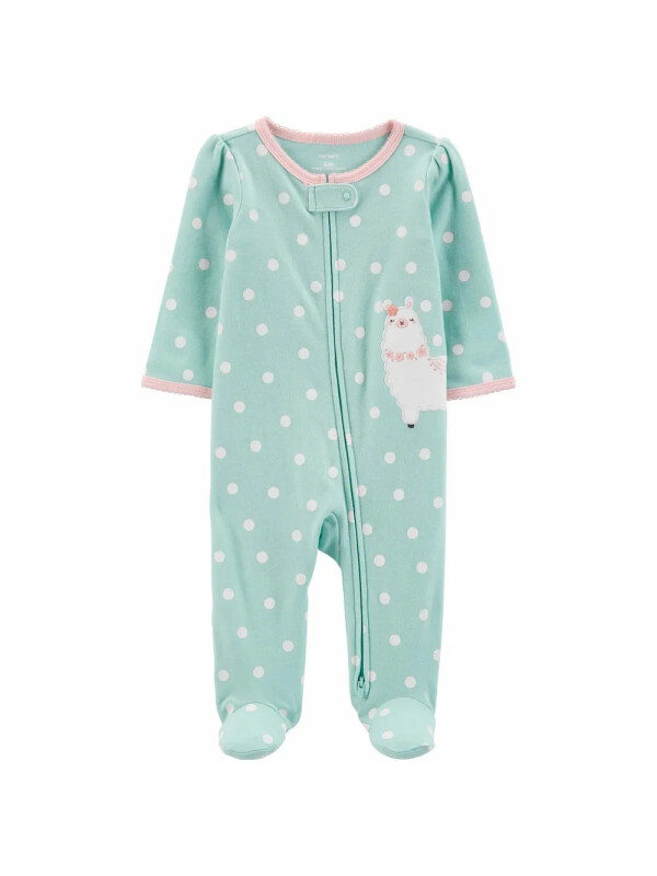 Pijama verde cu buline