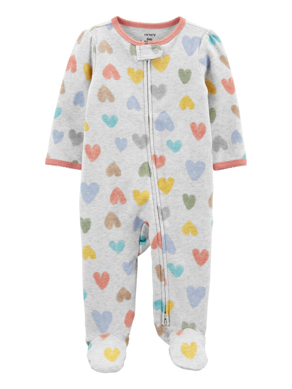 Carter's Pijama cu fermoar reversibil Inimioare 