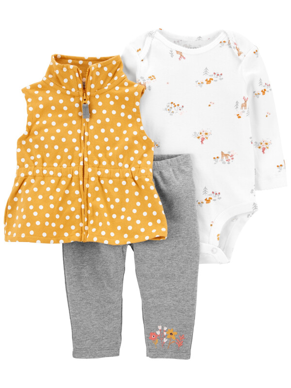 Carter's Set 3 piese vesta body si pantaloni Buline