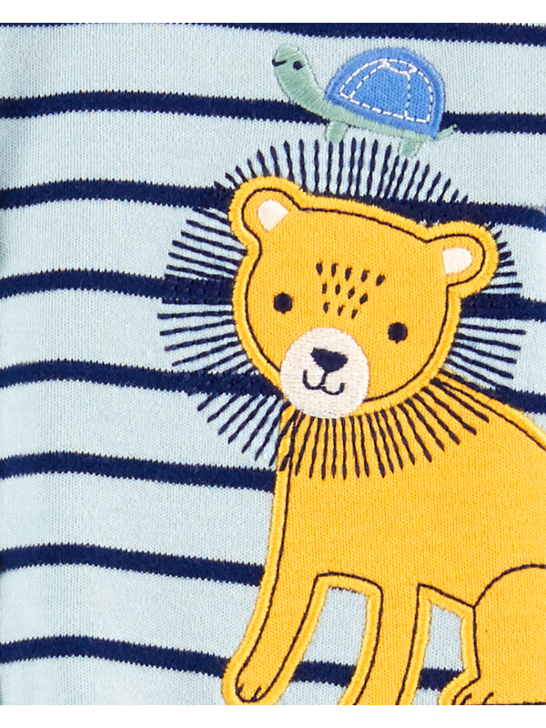 Pijama bleu cu leu