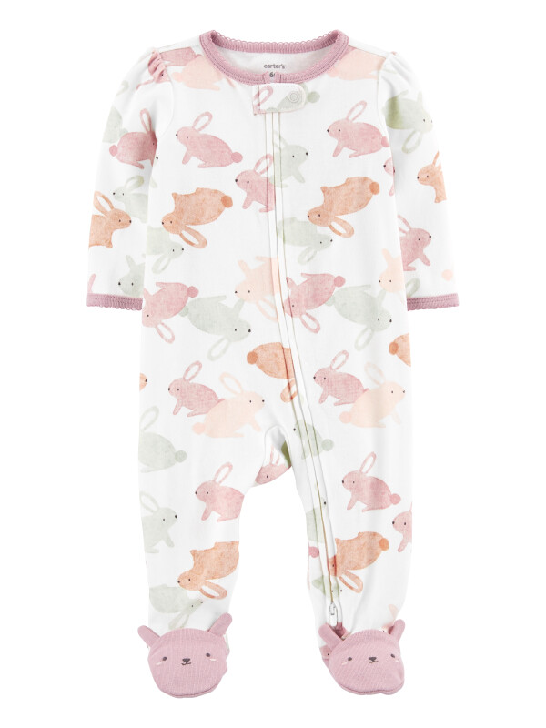 Pijama cu fermoare reversibil Iepurasi