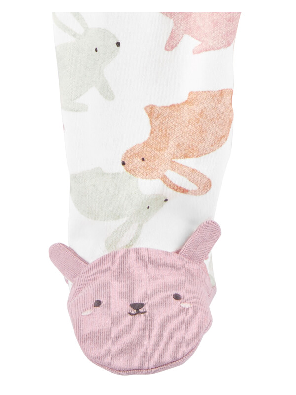 Pijama cu fermoare reversibil Iepurasi