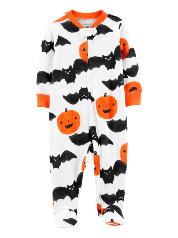 Carter's Salopeta alba cu picioruse Halloween