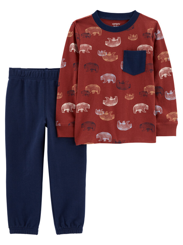 Carter's Set 2 piese bluza, pantaloni urs