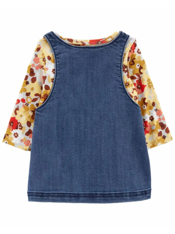 Carter's Set 3 piese rochita, bluza si ciorapei denim