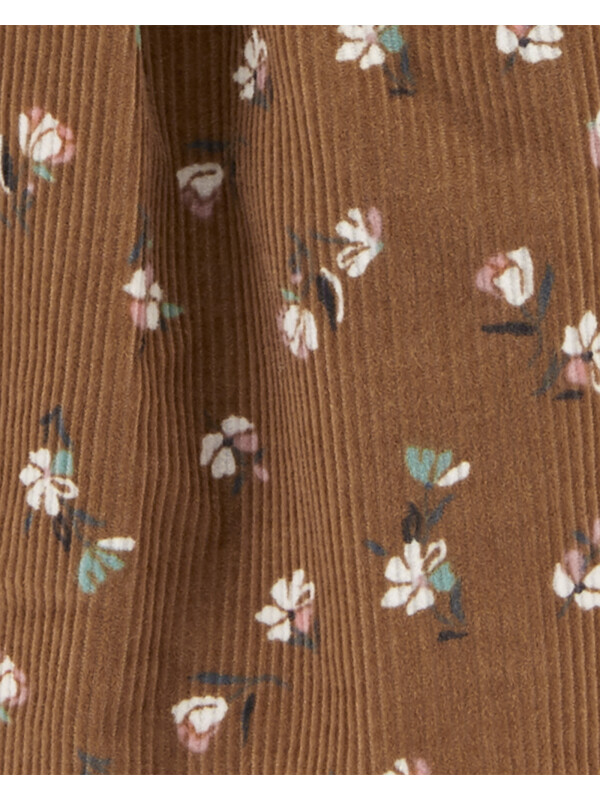 Carter's Set 3 piese rochita, bluza si ciorapei maro cu floricele