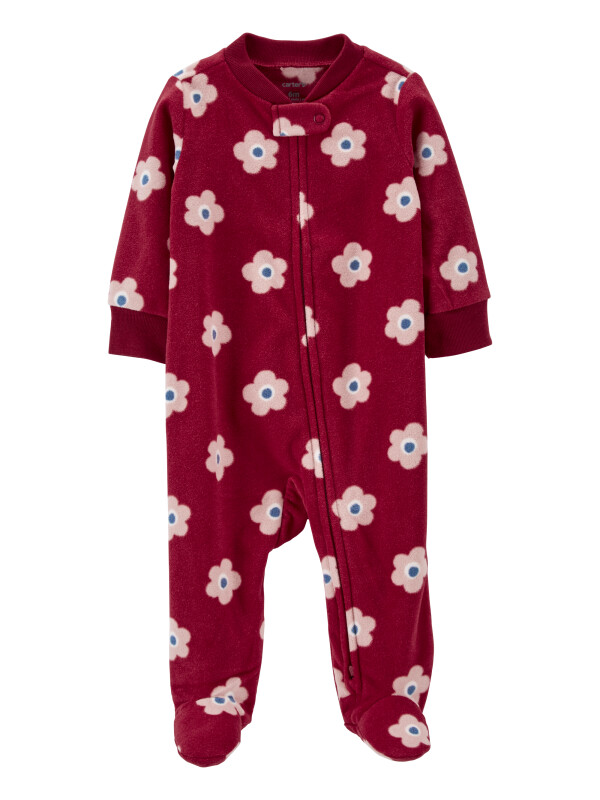 Pijama visiniu cu floricele