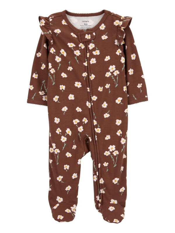 Pijama maro cu floricele