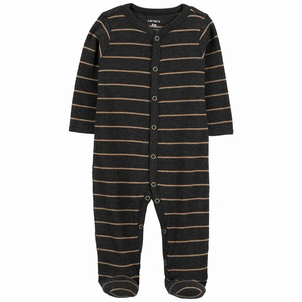 Pijama negru cu dungi