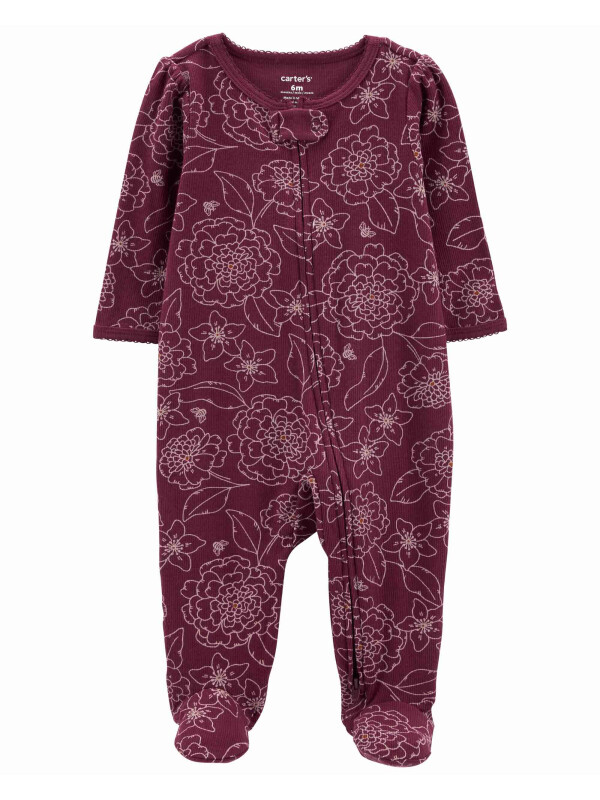 Pijama visiniu cu model floral