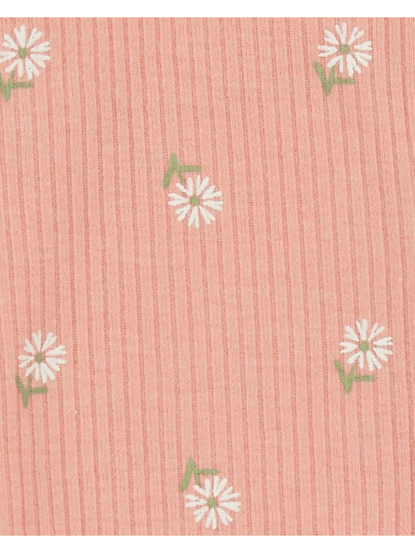 Pijama roz cu floricele