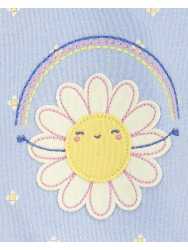 Pijama bleu cu curcubeu
