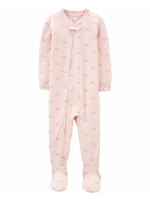 Pijama roz cu curcubeu