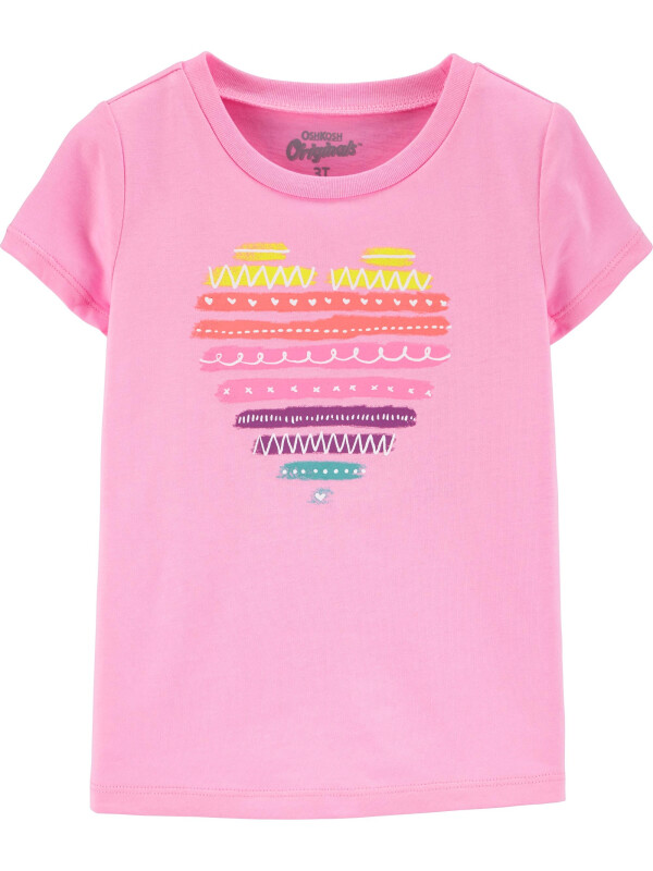 Oshkosh Tricou roz cu inimioara