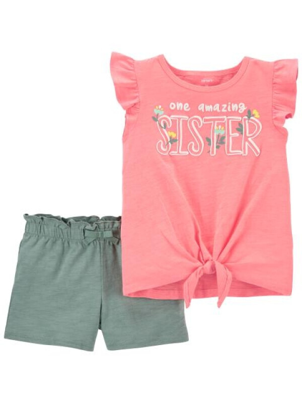 Carter's Set 2 piese tricou si pantaloni scurti Sora