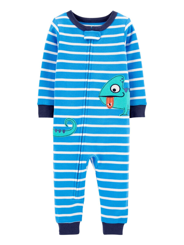 Carter's Pijama albastra cu fermoar Iguana