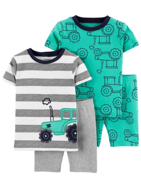 Carter's Set 2 pijamale Tractor 
