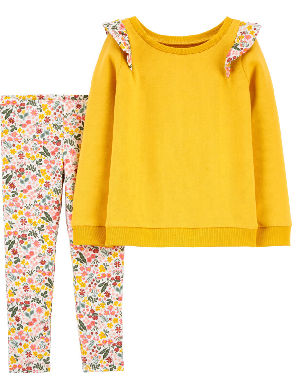 Carter's Set 2 piese pantaloni si bluza Flori 